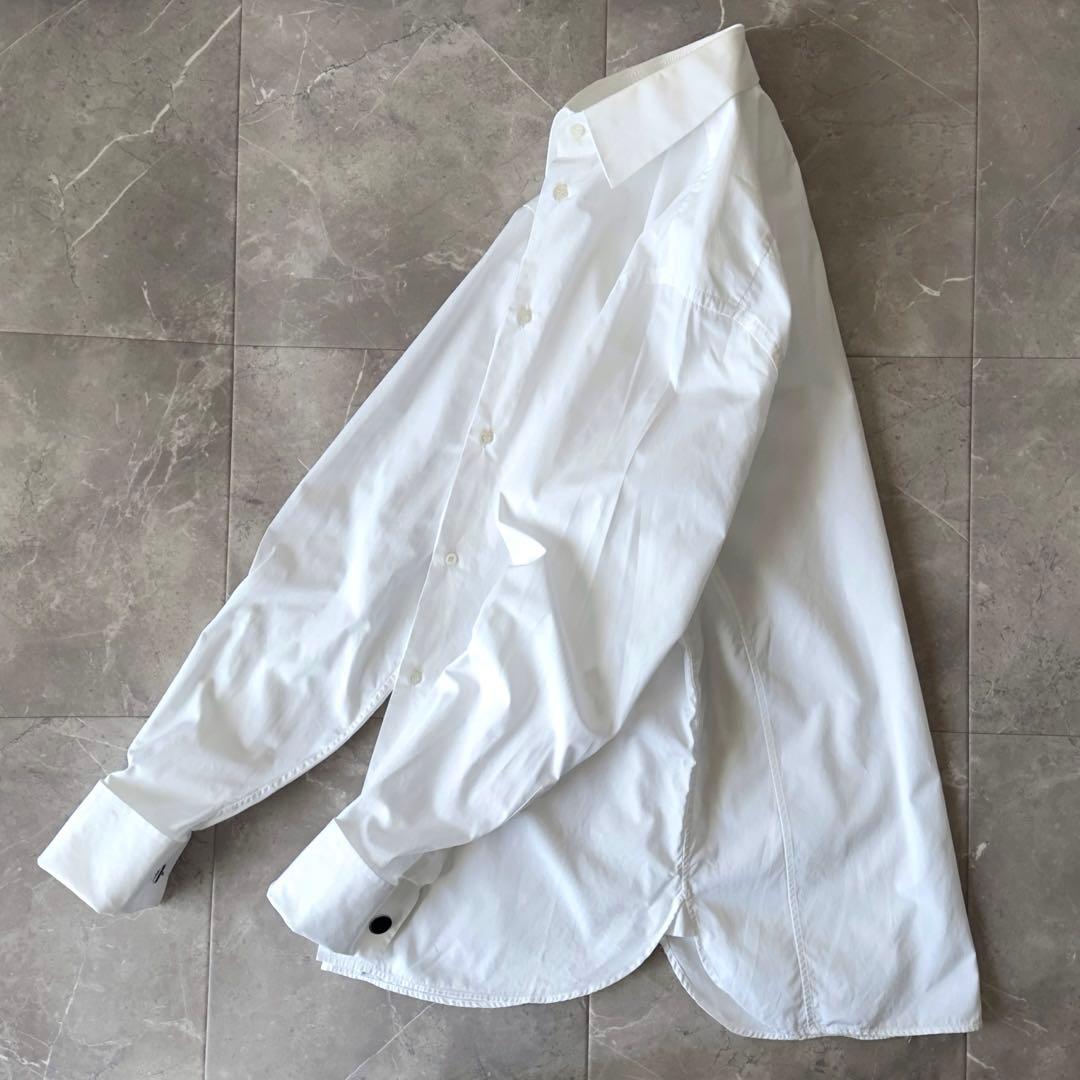 GUCCI 現行タグ ダブルカフスシャツ フレンチカフスシャツ ホワイト