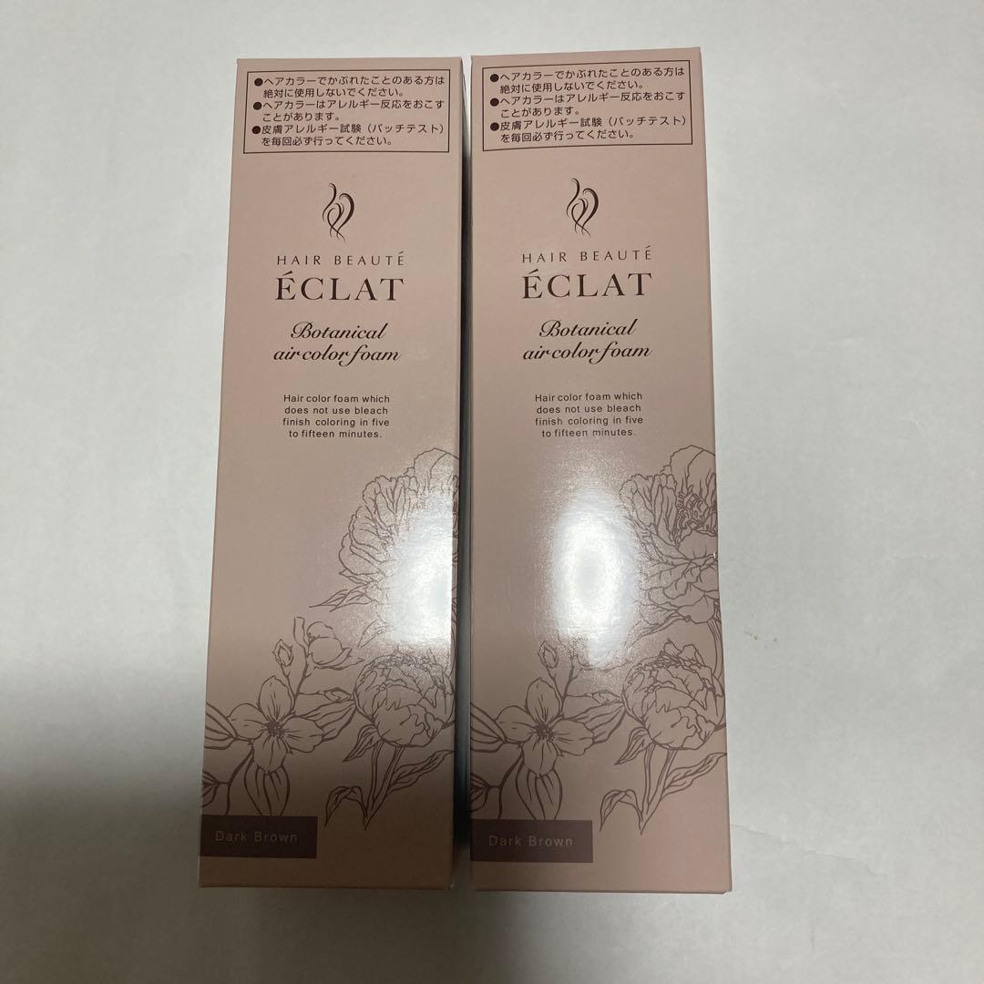 ヘアボーテエクラ　ボタニカルエアカラーフォームup ダークブラウン　2本