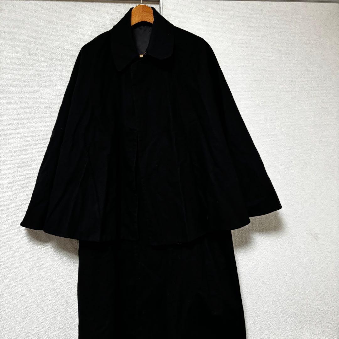 ジャパンヴィンテージ　インバネス 外套 昭和初期トンビコート ブラック大正ロマン