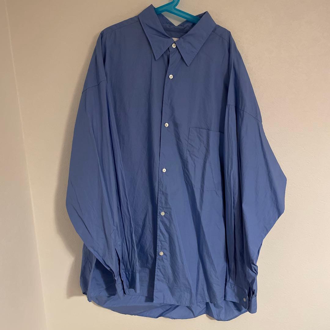 Graphpaper 青 長袖シャツ GM221-50115B