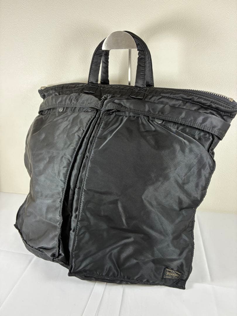 [極美品] PORTER タンカー 2way ヘルメットバッグ ブラック PX TANKER(PXタンカー) 2WAY SHORT HELMET BAG | 吉田カバン