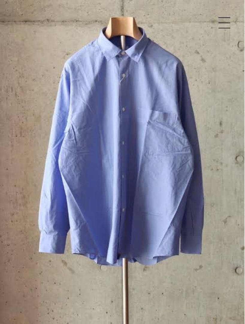 【着用1回極美】COMOLI コモリシャツ V01-02001