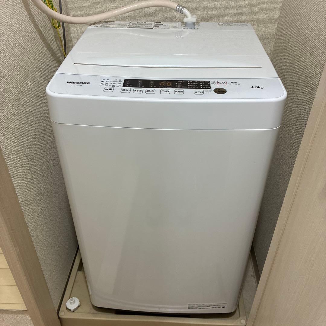 洗濯機　ハイセンス　2022年製　4.5キロ