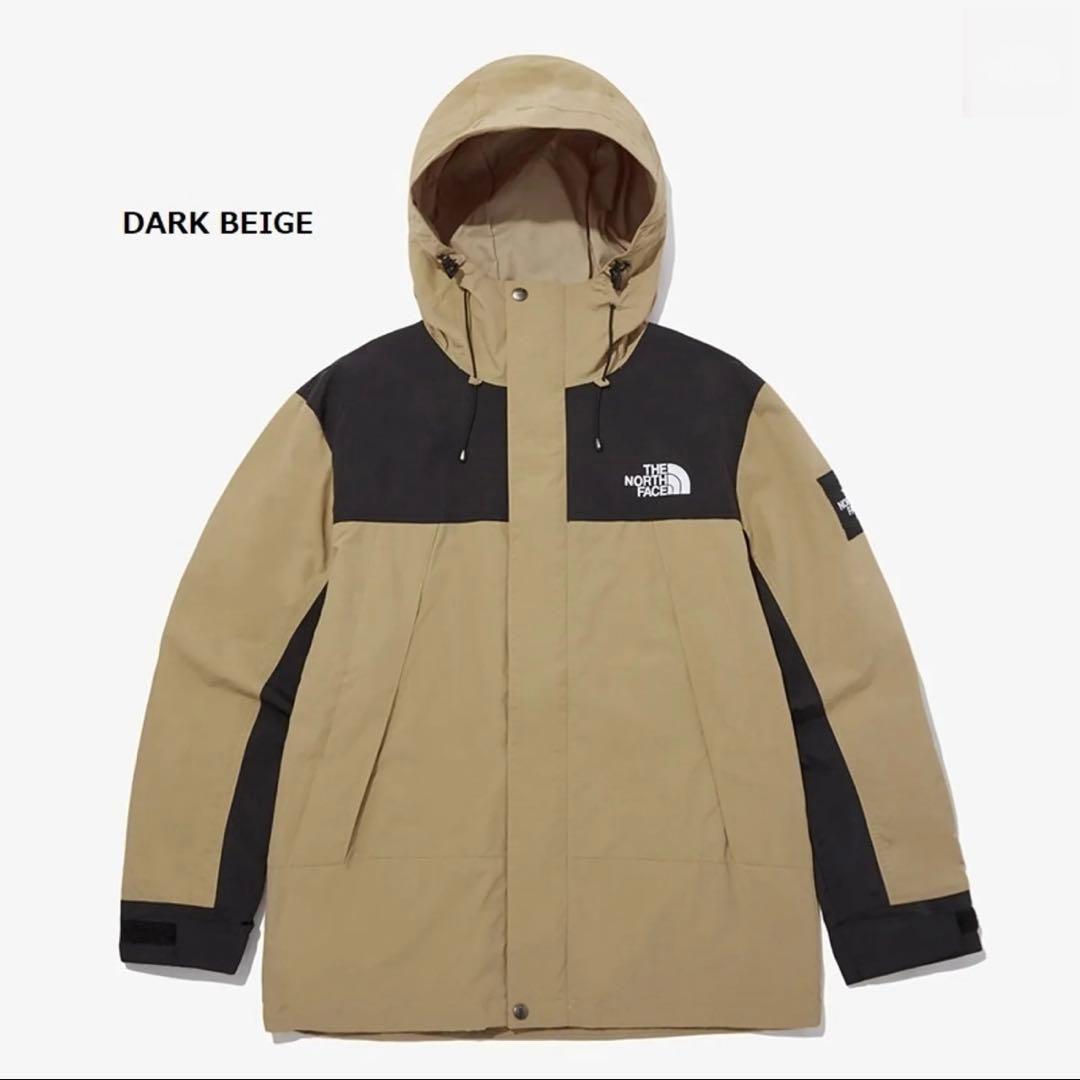 ノースフェイス マウンテンパーカー ジャケット L ダークベージュ 新品未使用 新品 ノースフェイス マウンテンパーカー ベージュ×ブラック メンズL