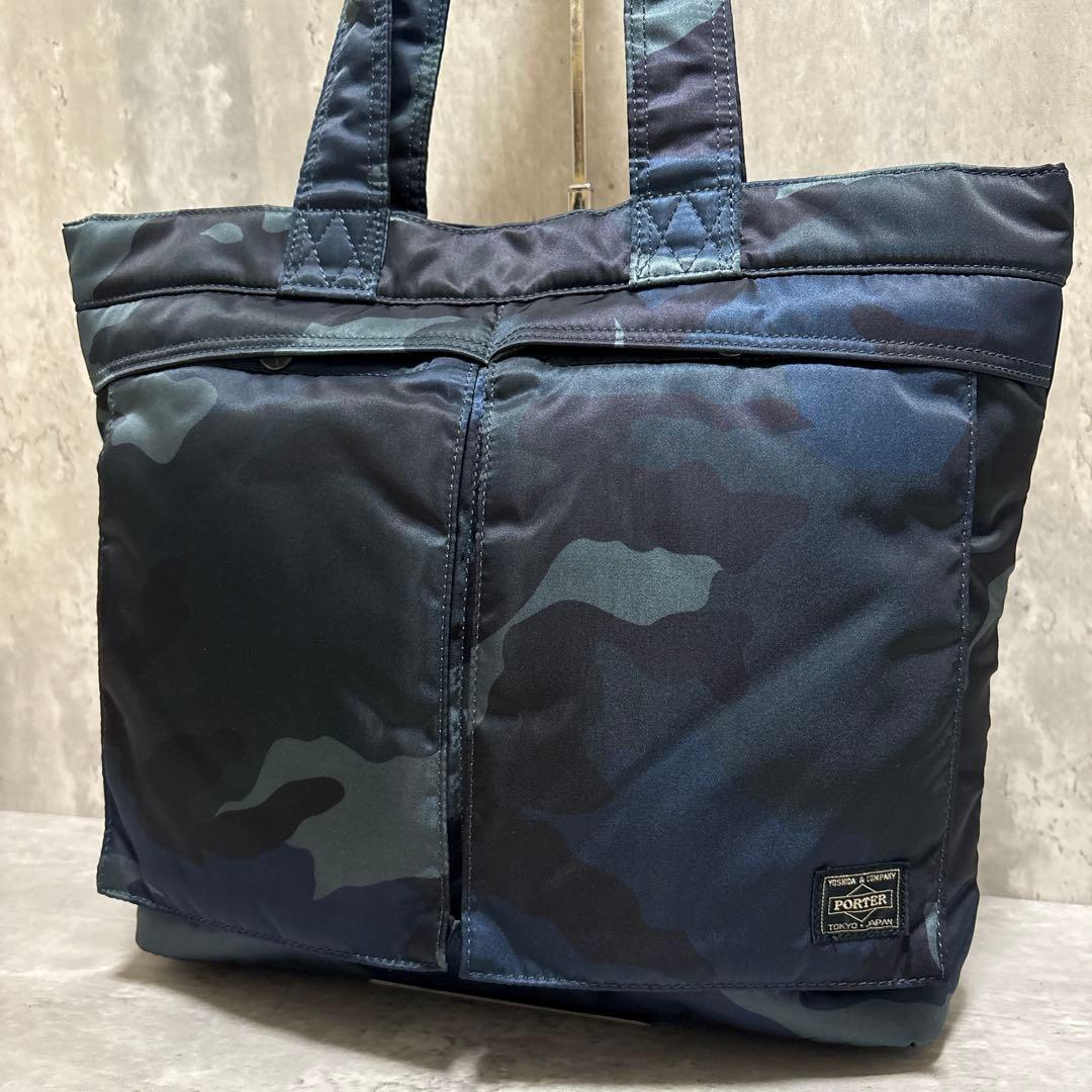極美品 PORTER タンカー 30周年記念 カモフラ トートバッグ A4収納可 TANKER 30th ANNIVERSARY MODEL(タンカー 30thアニバーサリーモデル