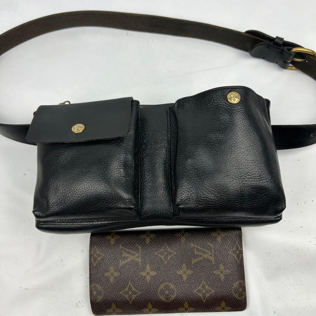 美品】イルビゾンテ ショルダーバッグ ボディバッグ レザー ロゴ型押し