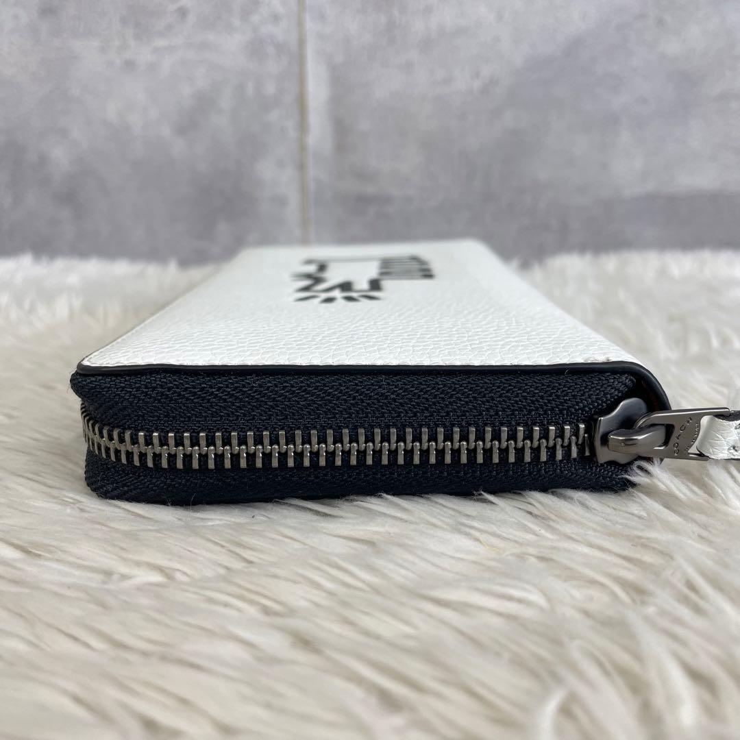 極美品 コーチ×キース・ヘリング 長財布 ラウンドジップ レザー