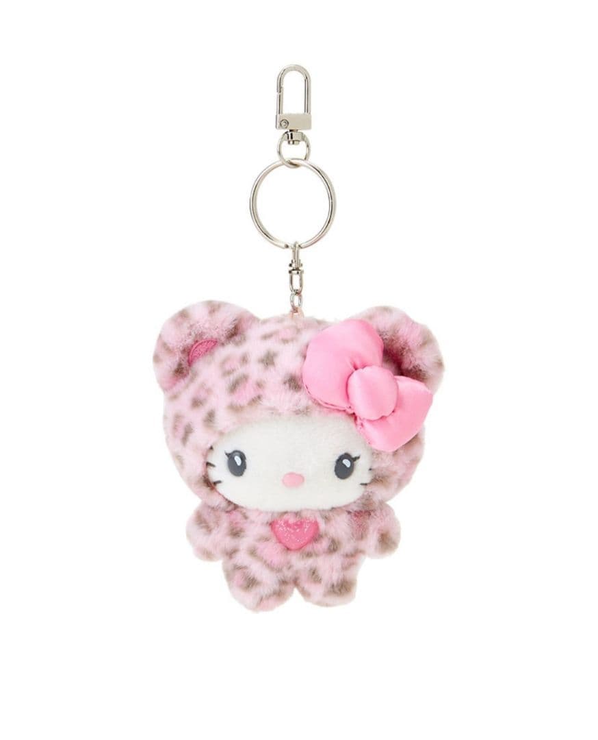 ハローキティ❤ギャルクママスコットキーホルダー ピンクヒョウ柄