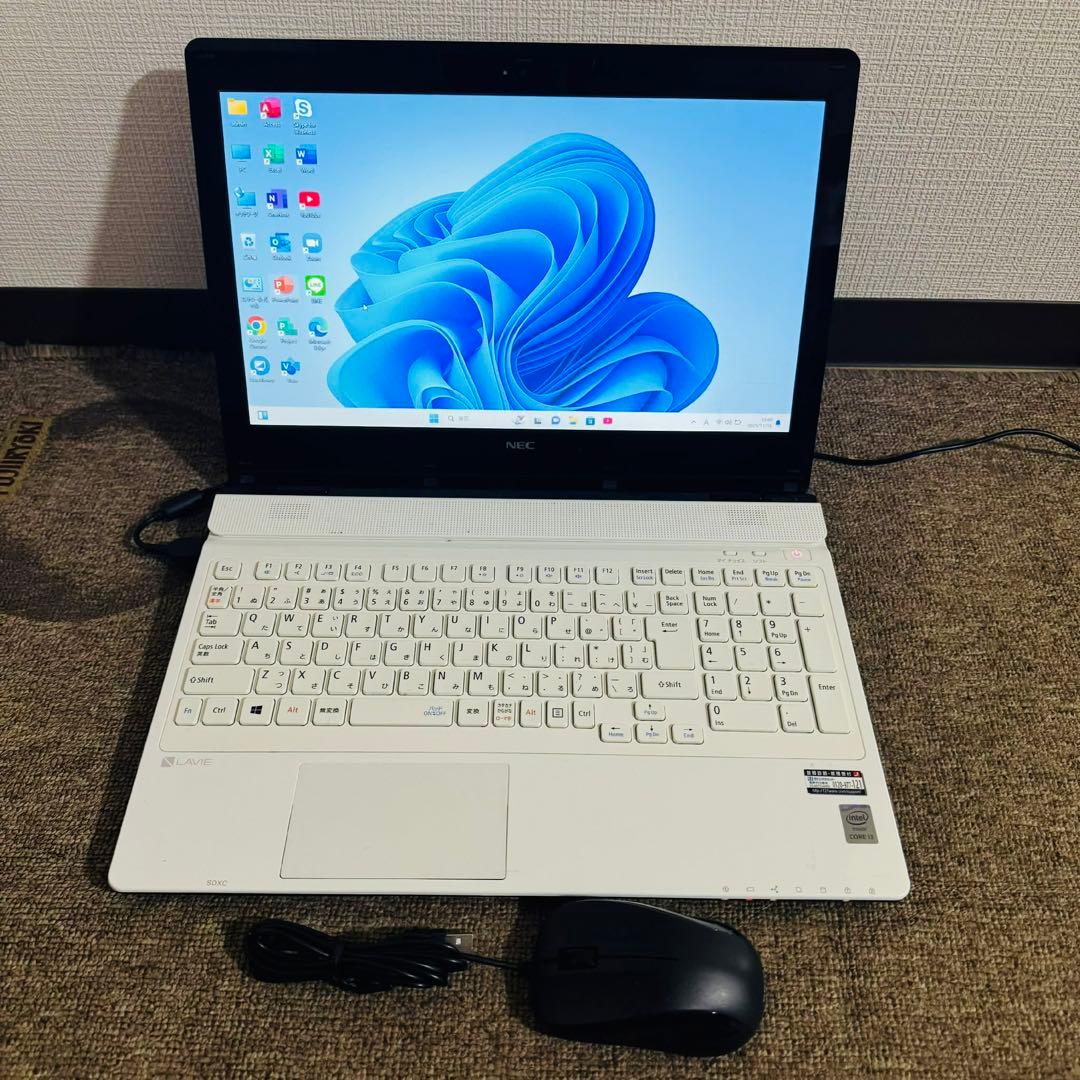 S289 NECノートパソコンWEBカメラSSD高速Windows11オフィス付 - メルカリ