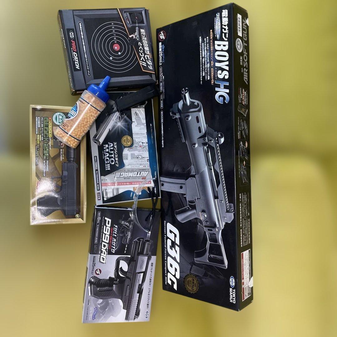 エアガンまとめ売り5点セット+おまけ付き Yahoo!オークション -「(詰め合わせ 福袋 まとめ 大量)」(エアガン