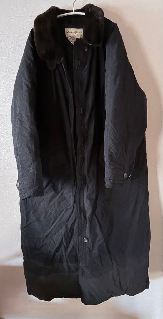 Eddie Bauer ボア襟 比翼 グースダウン ロングコート