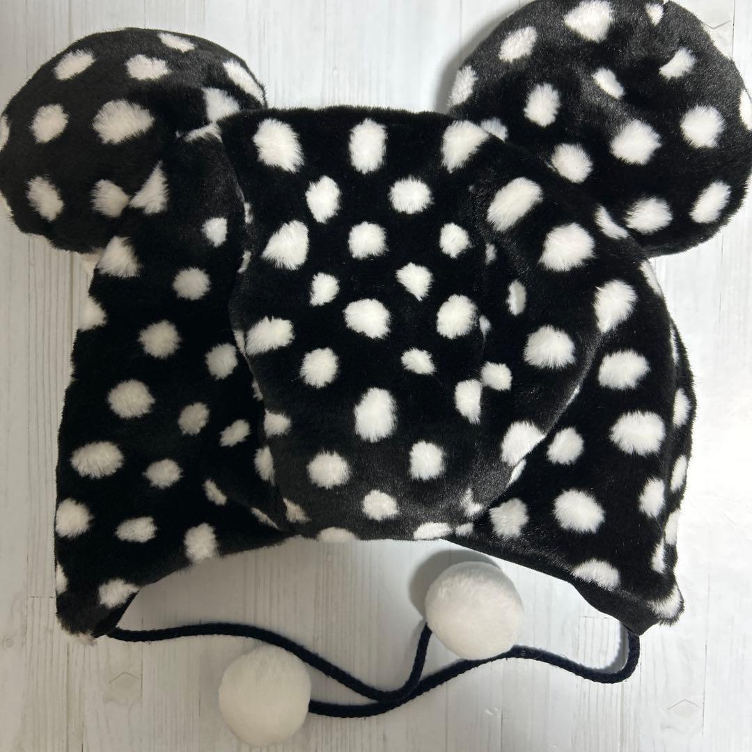 ディズニー ファンキャップ ミニー ドット 水玉 ブラック レア - メルカリ