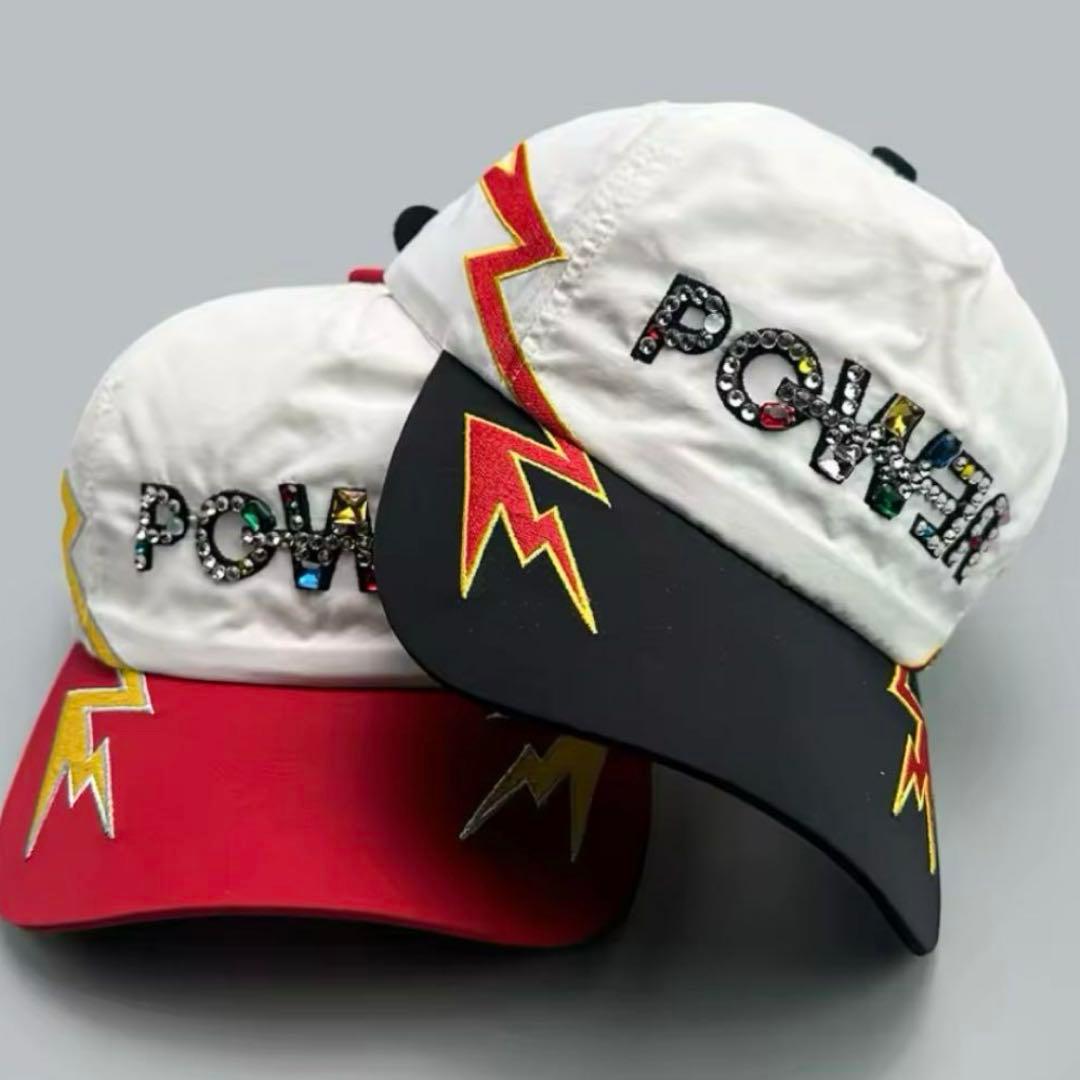 POWER ロゴストーン キャップ G-DRAGON ジヨン 赤ver - メルカリ