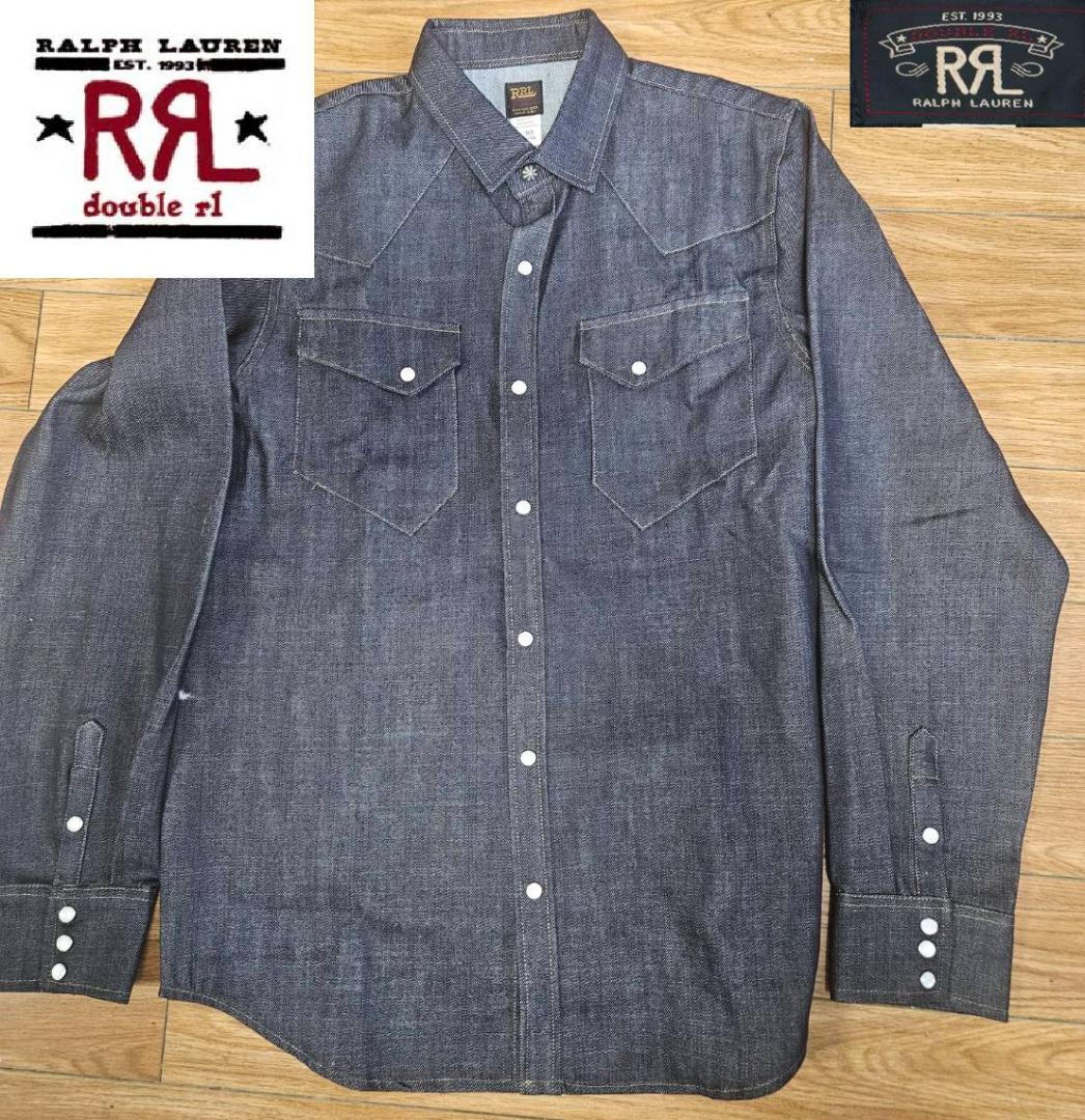 送料無料/新品未使用　DOUBLE RRL ダークデニムノンウォッシュ シャツ