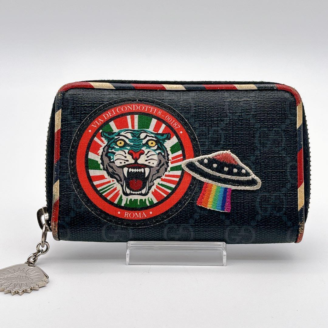 GUCCI グッチ ケース ナイトクーリエ GG タイガー PVC レザー