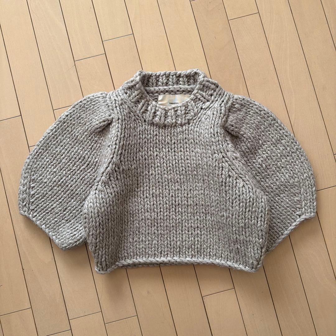 todayful Puffsleeve Hand Knit 半袖ニット