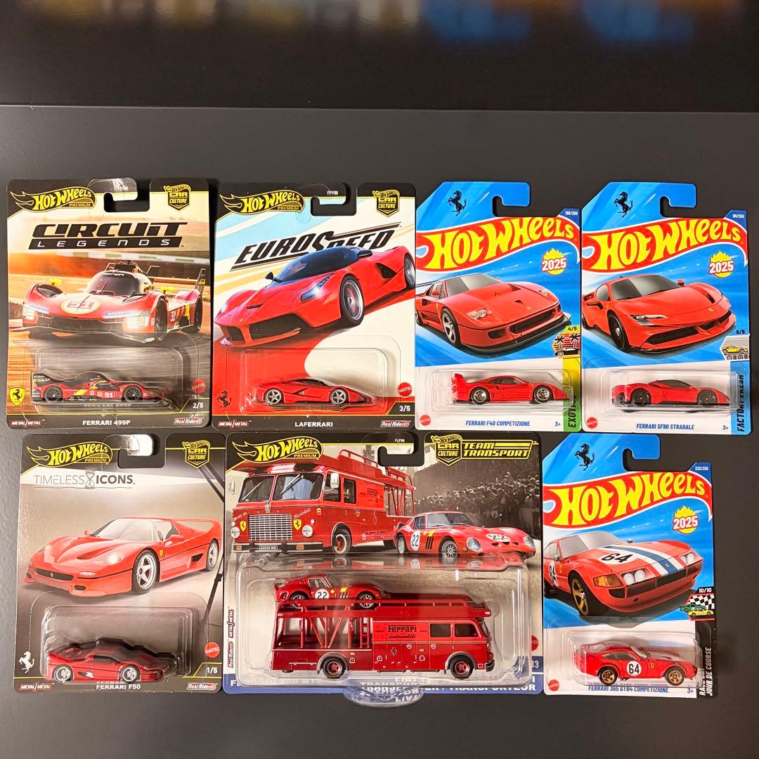 ホットウィール フェラーリ 7点セット 250 GTO 499P ラフェラーリ