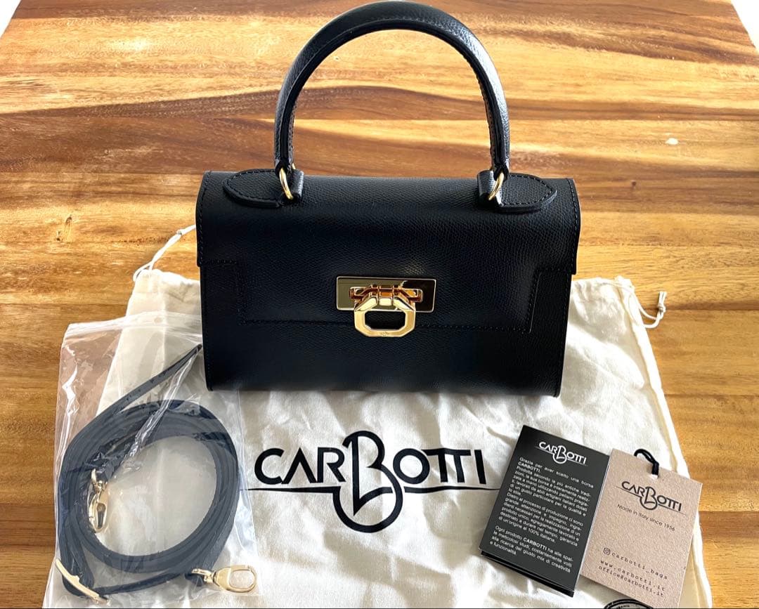 カルボッティタグ付き保存袋付き　Greta245 ブラック