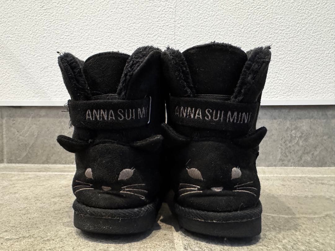 ANNA SUI MINI ブラック猫ブーツ ムートンブーツ - メルカリ