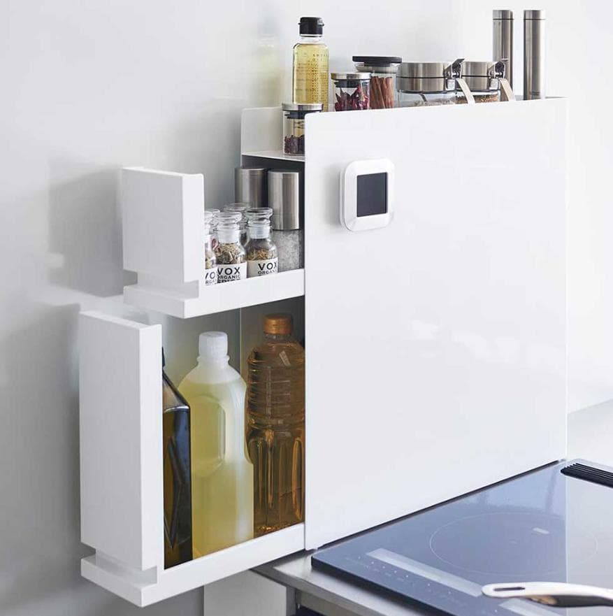 【定価15950円】tower 隠せる調味料ラック タワー 2段 ホワイト