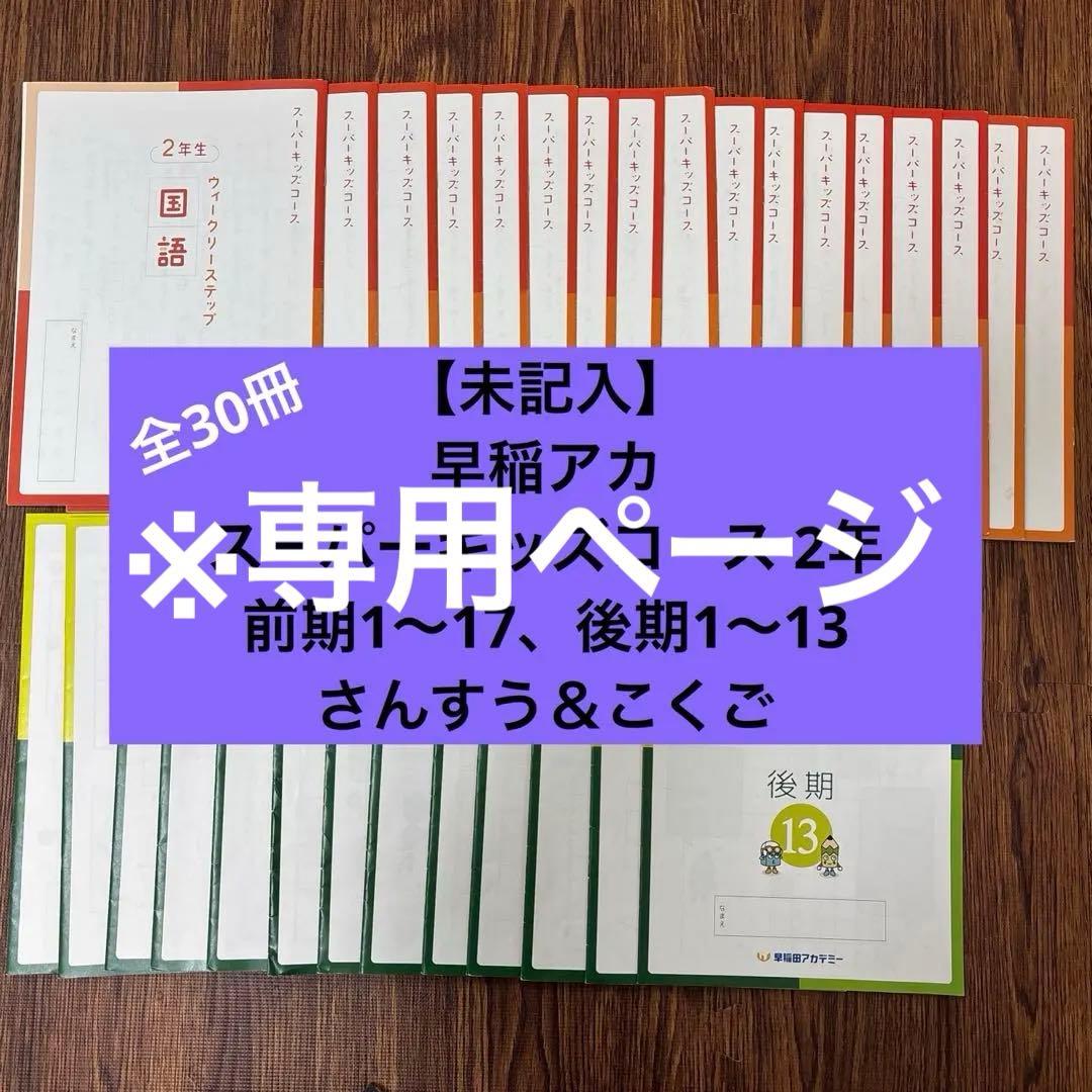 早稲アカ スーパーキッズコース 2年 セット