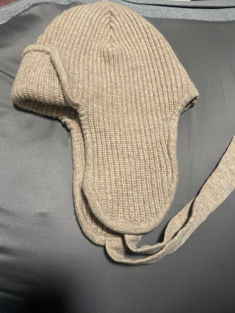 フミエタナカ　ニット帽　ベージュ　美品