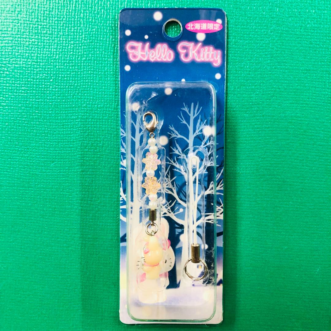 2001年製 激レア★ハローキティ 北海道限定 雪うさぎ 結晶 プチストラップB