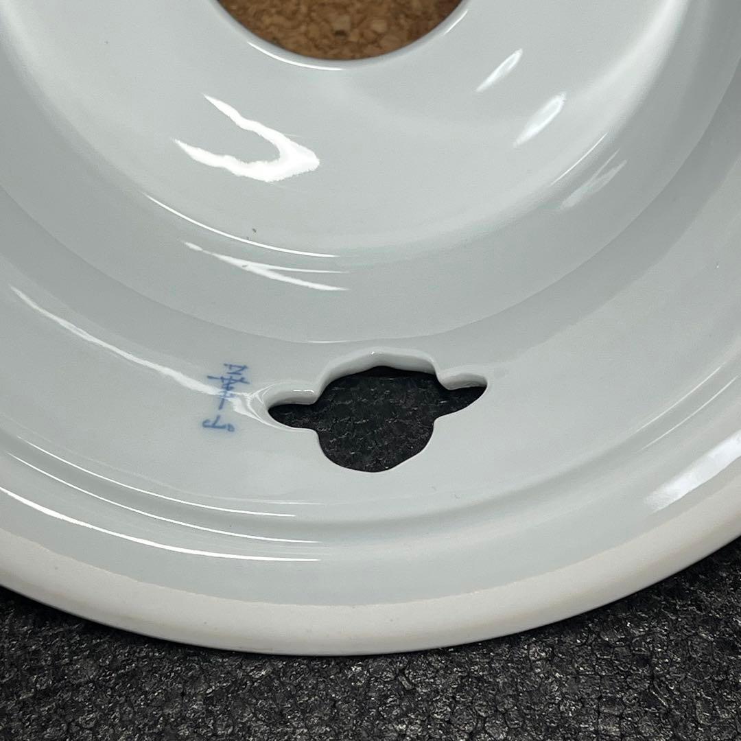 未使用】有田焼.華山萬右衛門窯 染錦枝花酒器/陶器製花枝保冷サーバー