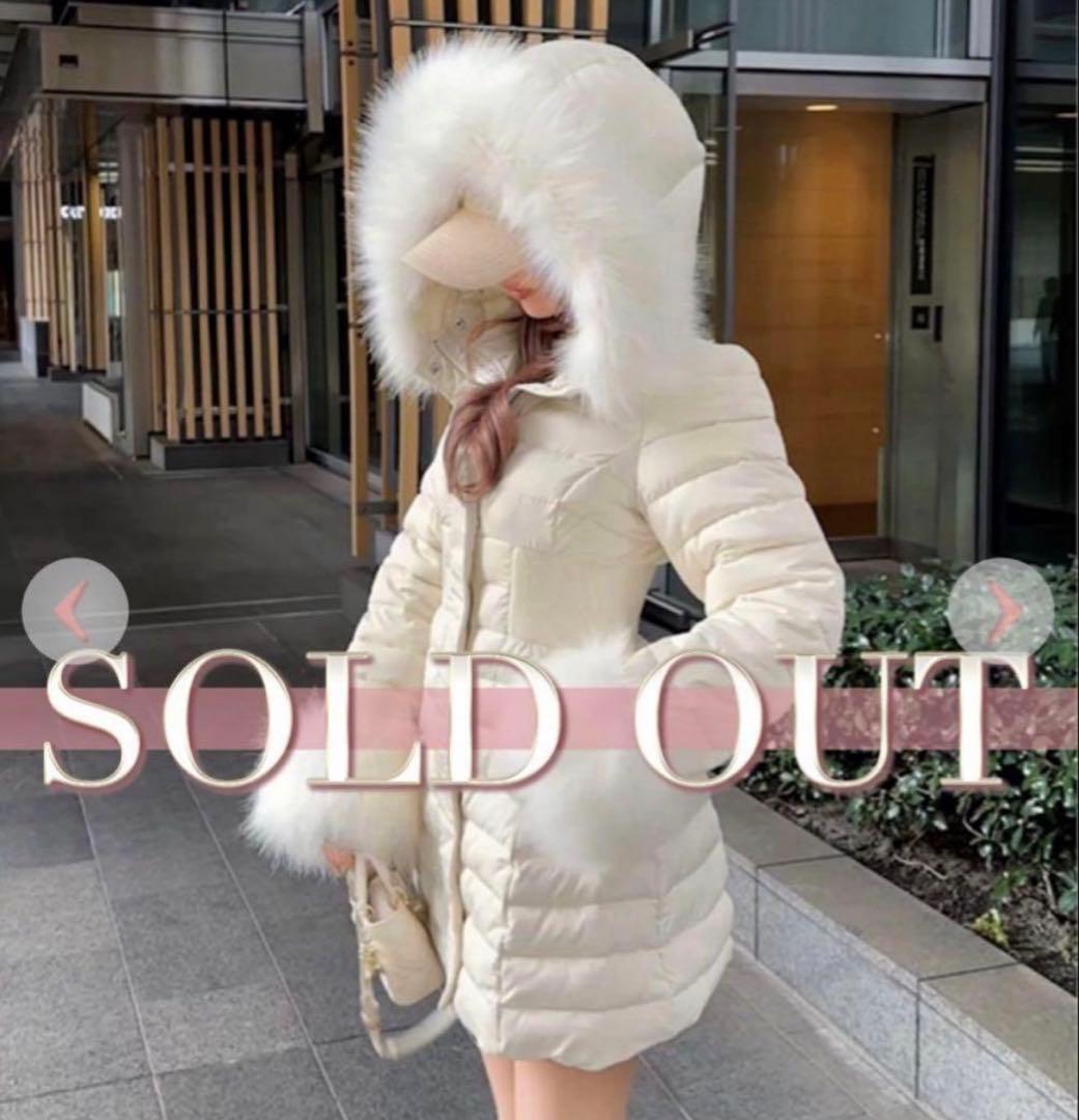 Radyレディ未使用人気完売くびれファイバーダウンコートバニラホワイトM