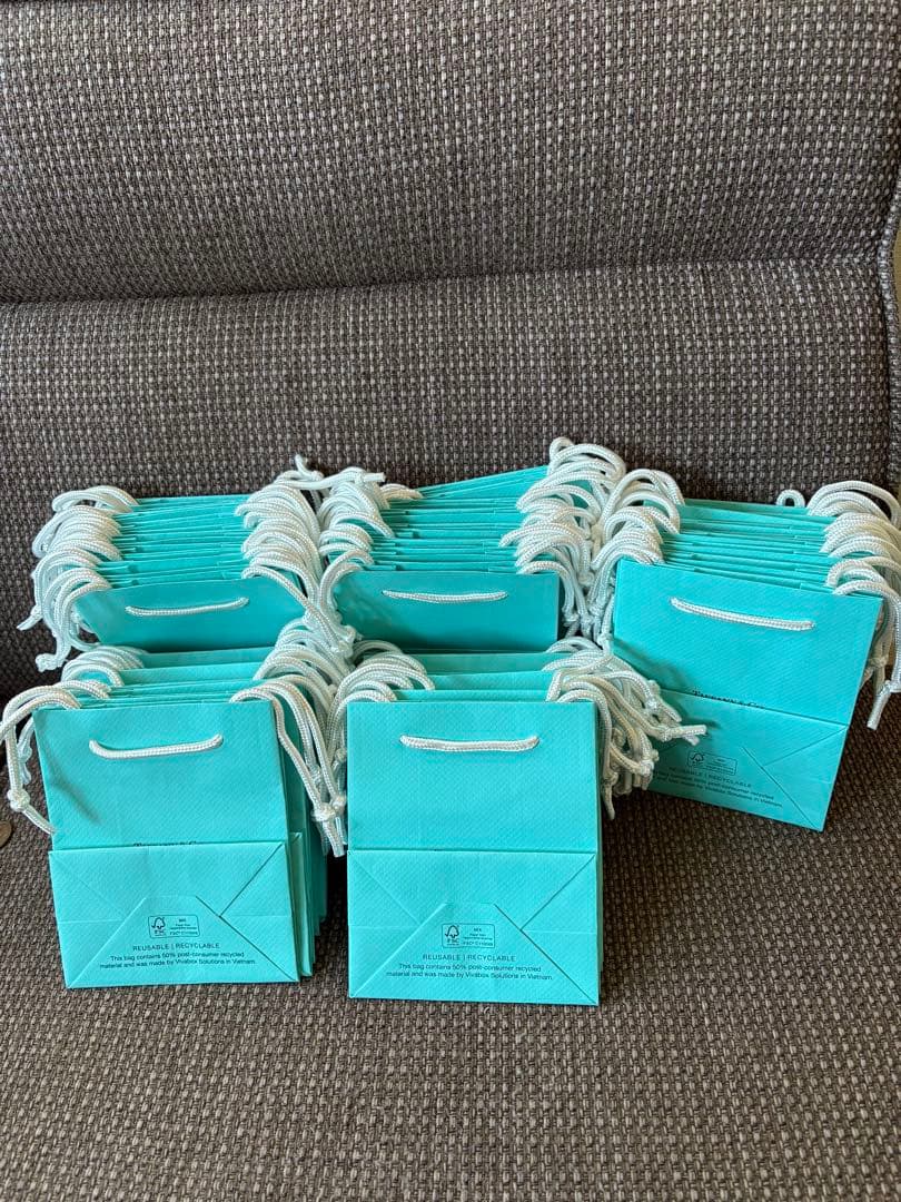 現行品　新品未使用Tiffanyティファニー　ミニショッパー紙袋 50枚セット