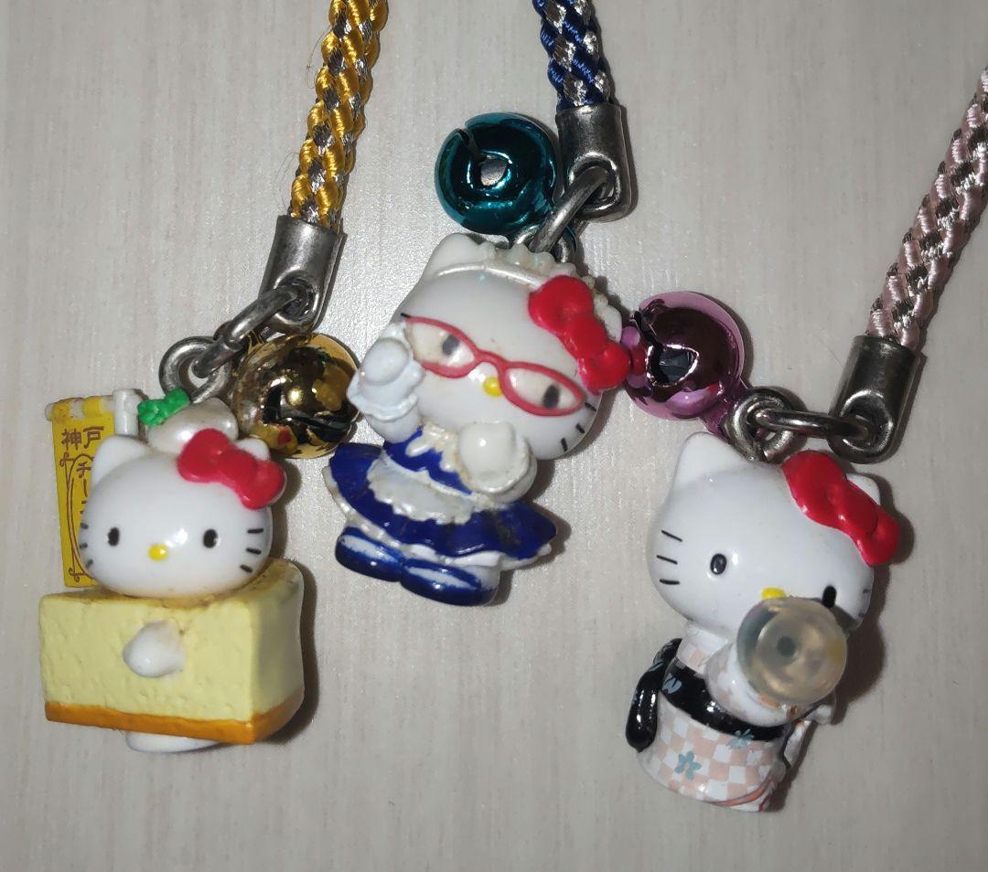 ご当地キティ】根付け チーズケーキ 秋葉原 めがねっこ ビードロ【レア