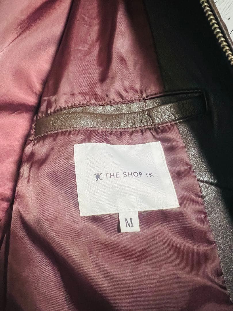 極限定 TAKEO KIKUCHI ダブルジップ シングルライダース 本革レザー