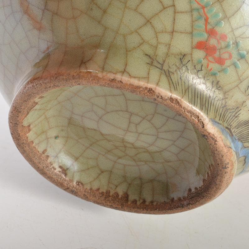 中国 哥窯 青磁 金絲鉄線 花文茶碗 金継ぎ直し 時代箱 C 6602 - メルカリ