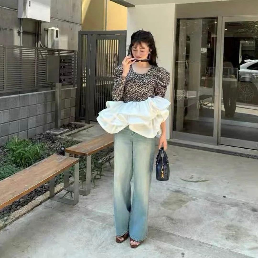 新品未使用】Bibiy. EFFIE PEPURAMU LEOPARD TOP - メルカリ