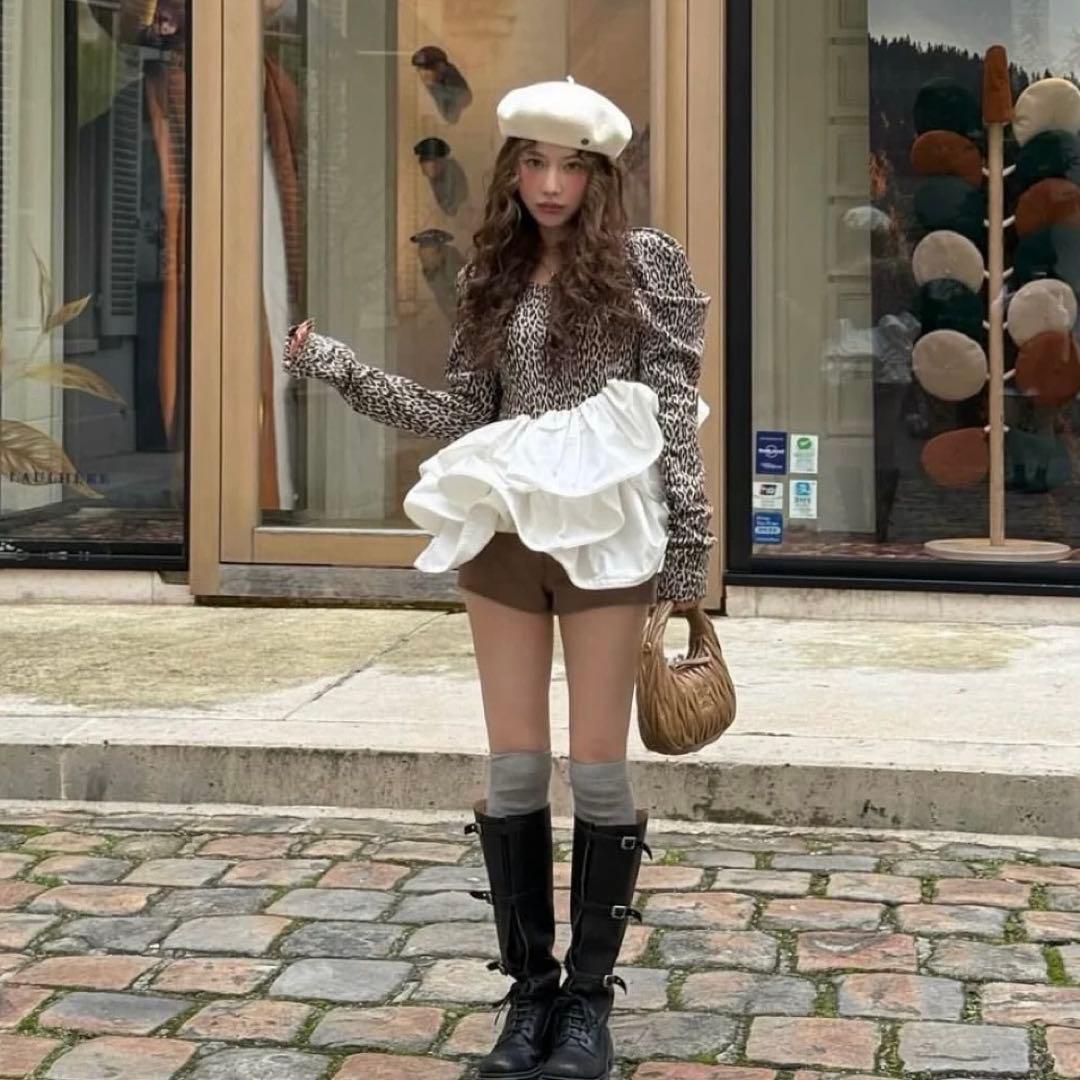 新品未使用】Bibiy. EFFIE PEPURAMU LEOPARD TOP - メルカリ