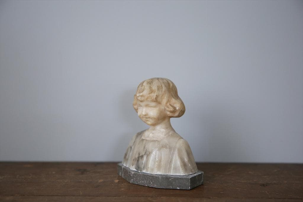フランスアンティーク大理石製胸像/彫像/彫刻ペーパーウェイト(88-194-1)
