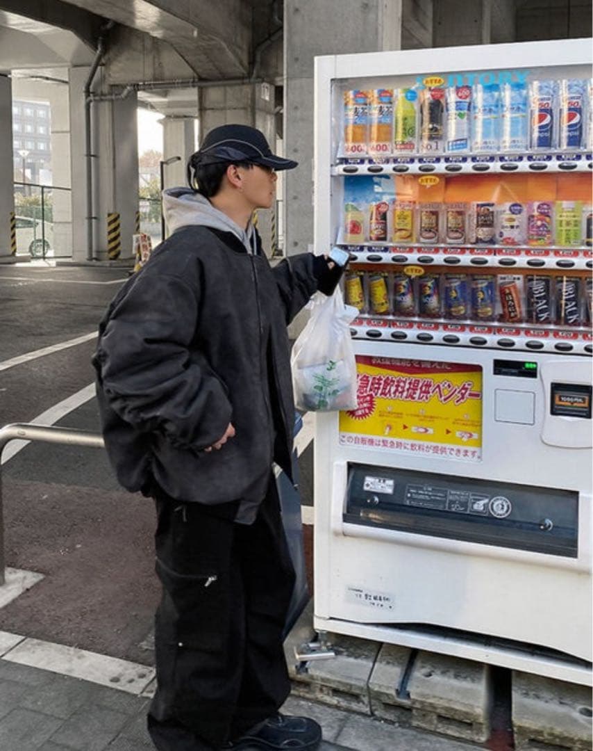 HOLY IN CODE クラックレザーオーバーサイズジャケット ブルゾン