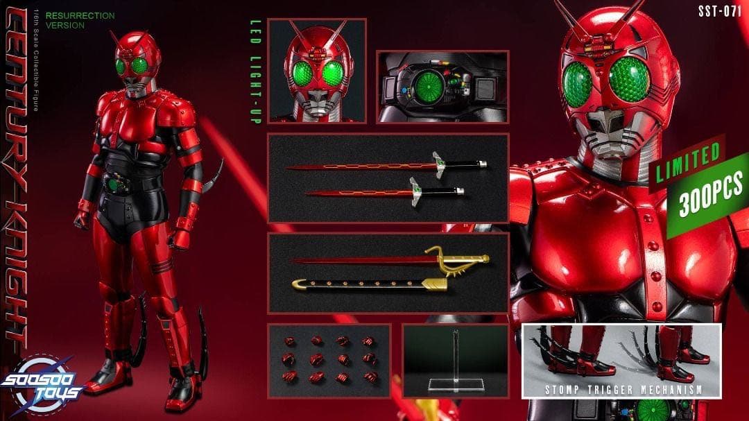 Soo-sootoys SST071 世紀王シャドー Shadowムーンライダー Soosootoys SST-070 Century Knight Shadow Moon Kamen Rider 1:6