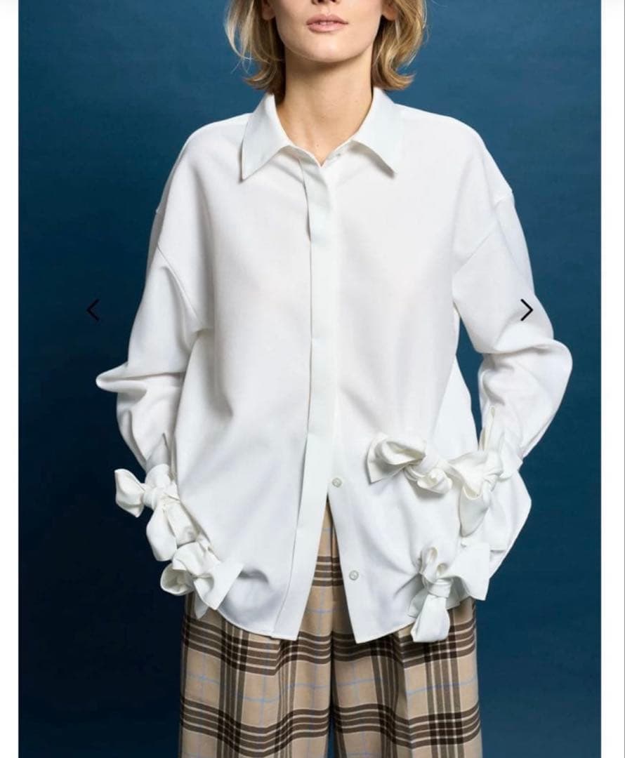 新品 THE TOE kordela twist shirt ホワイト - メルカリ