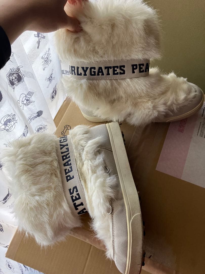 【定価4万以上】　パーリーゲイツ ファーブーツ ゴルフ PEARLY GATES（パーリーゲイツ） ゴルフブーツ 白 053-8292102 ゴルフ