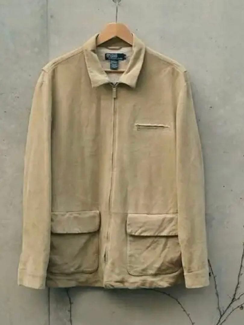 希少 90s ラルフローレン レザーカバーオール ディアスキン ralph