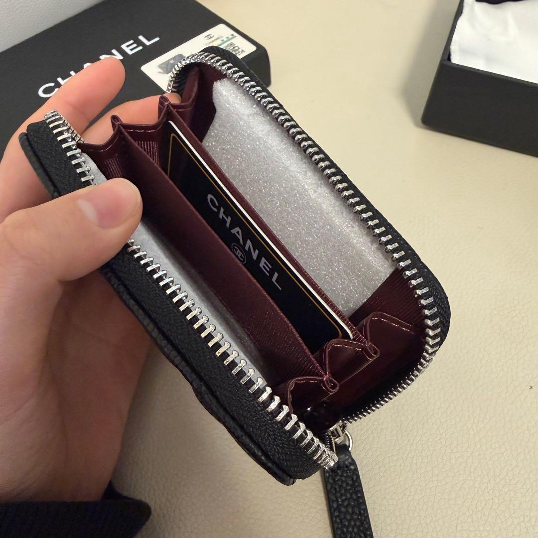 CHANEL ノベルティ キャビアスキン カードケース コインケース - メルカリ