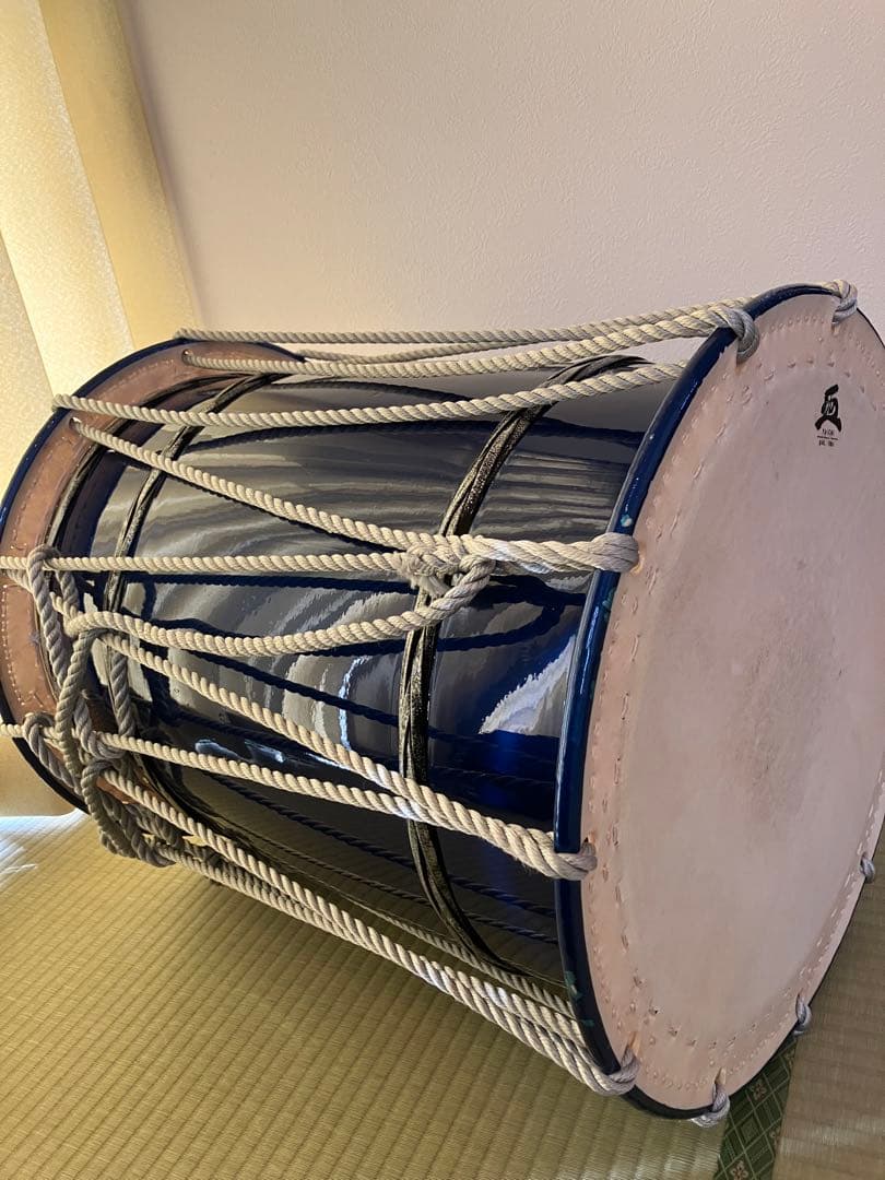 和太鼓 1.5尺 桶胴太鼓 三浦太鼓店 カバー 台座付き