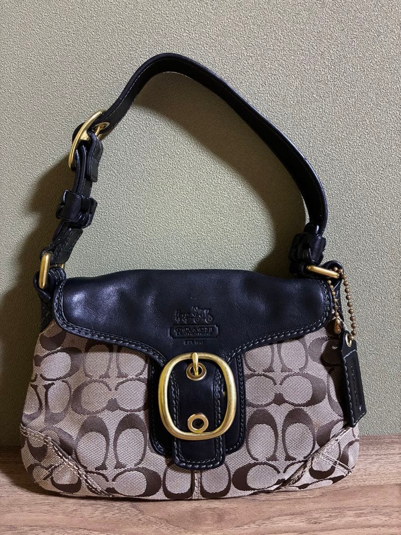 極美 コーチ レガシー ソーホー ミニ ブラック ワンショルダーバッグ