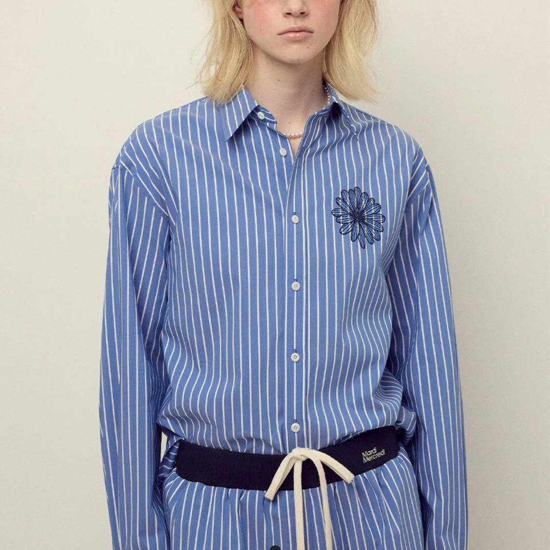 トップス Mardi Mecrdi COTTON SHIRT STRIPE