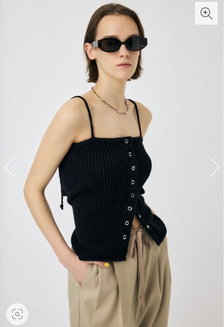 moussy Front button ニットキャミ