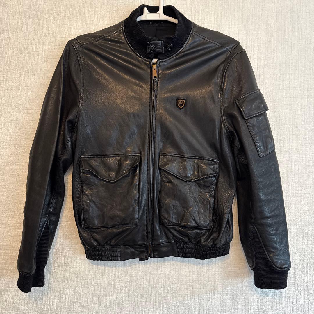 ナ*カ様 POLO レザージャケット 黒 フロントジッパー