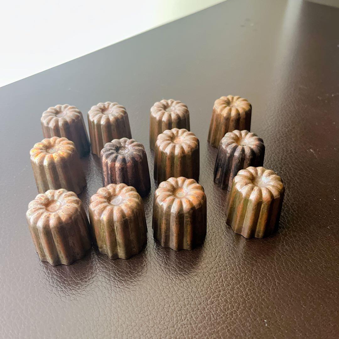 銅製 カヌレ型 小 12個セット プチカヌレ キャヌレ 業務用 焼菓子