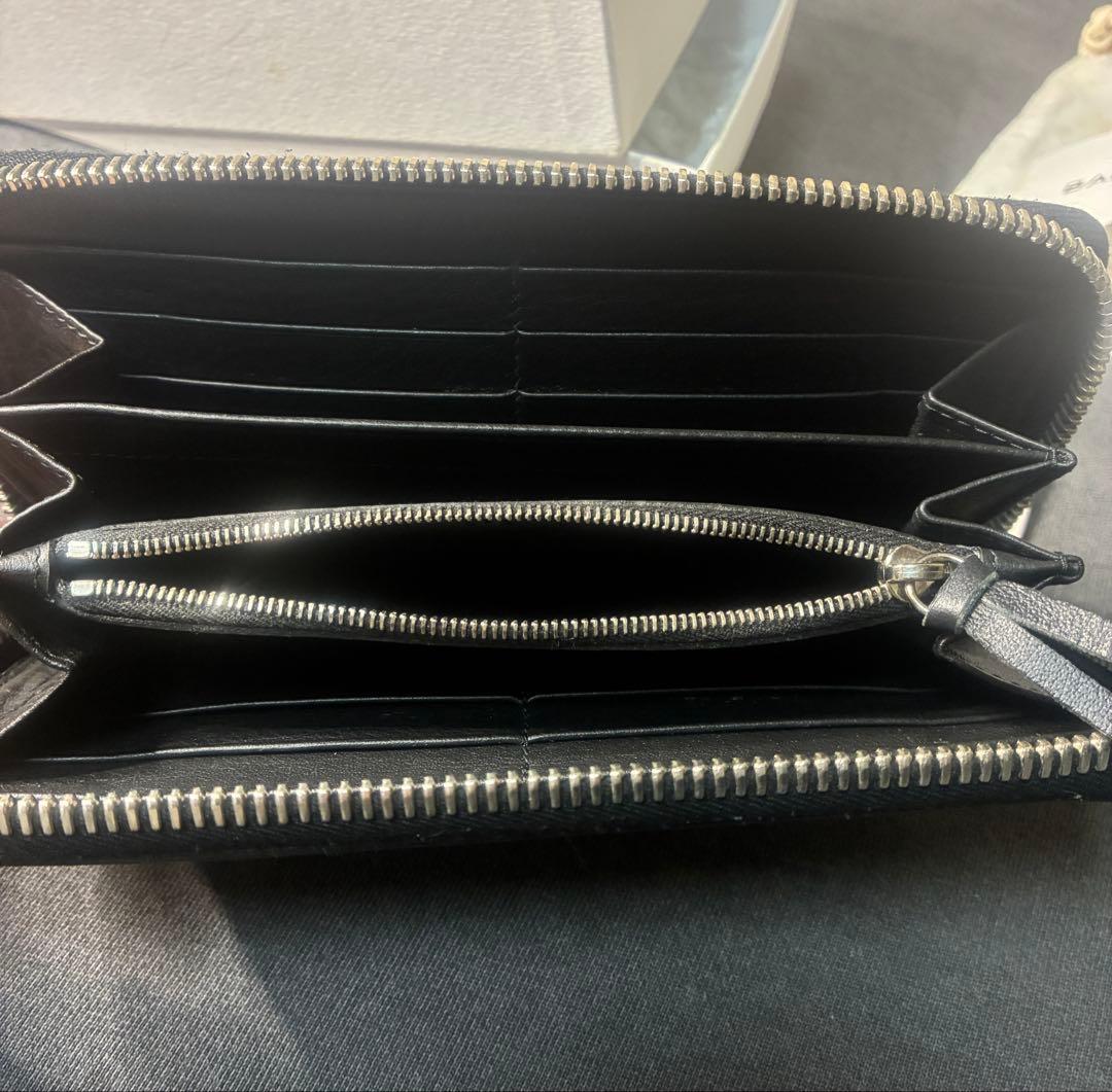 BALENCIAGA ブラックレザー 長財布 - メルカリ