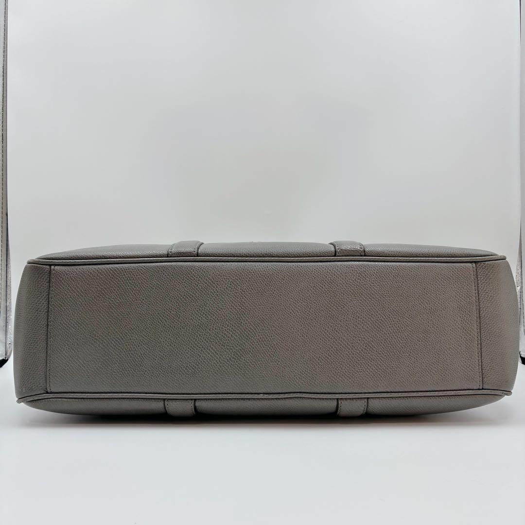 COACH コーチ 2WAY レザー ビジネスバッグ ショルダー グレー - メルカリ